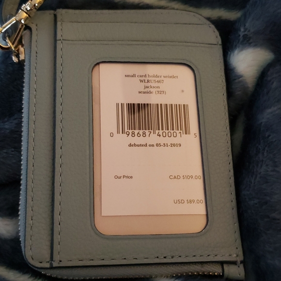 New Kate Spade Small Card Holder Wristlet Seaside - Picture 3 of 3